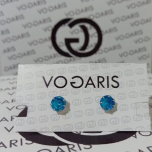 ARETES CRISTAL AZUL